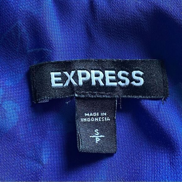 Express V Neck Floral Tank Top Small Blue Pink Lace - Picture 4 of 10